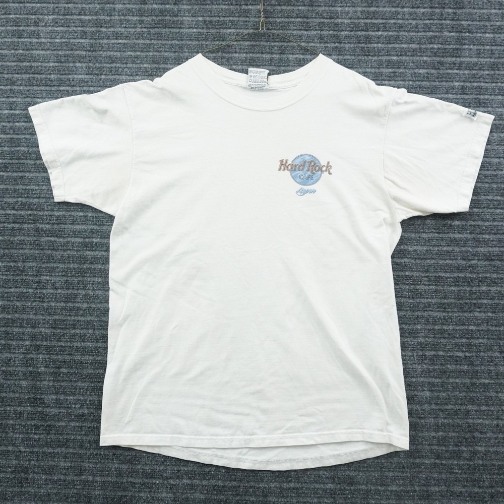 Hard Rock Cafe T-Shirt Mens Large White Aspen Snowboard Guitar Graphic Tee